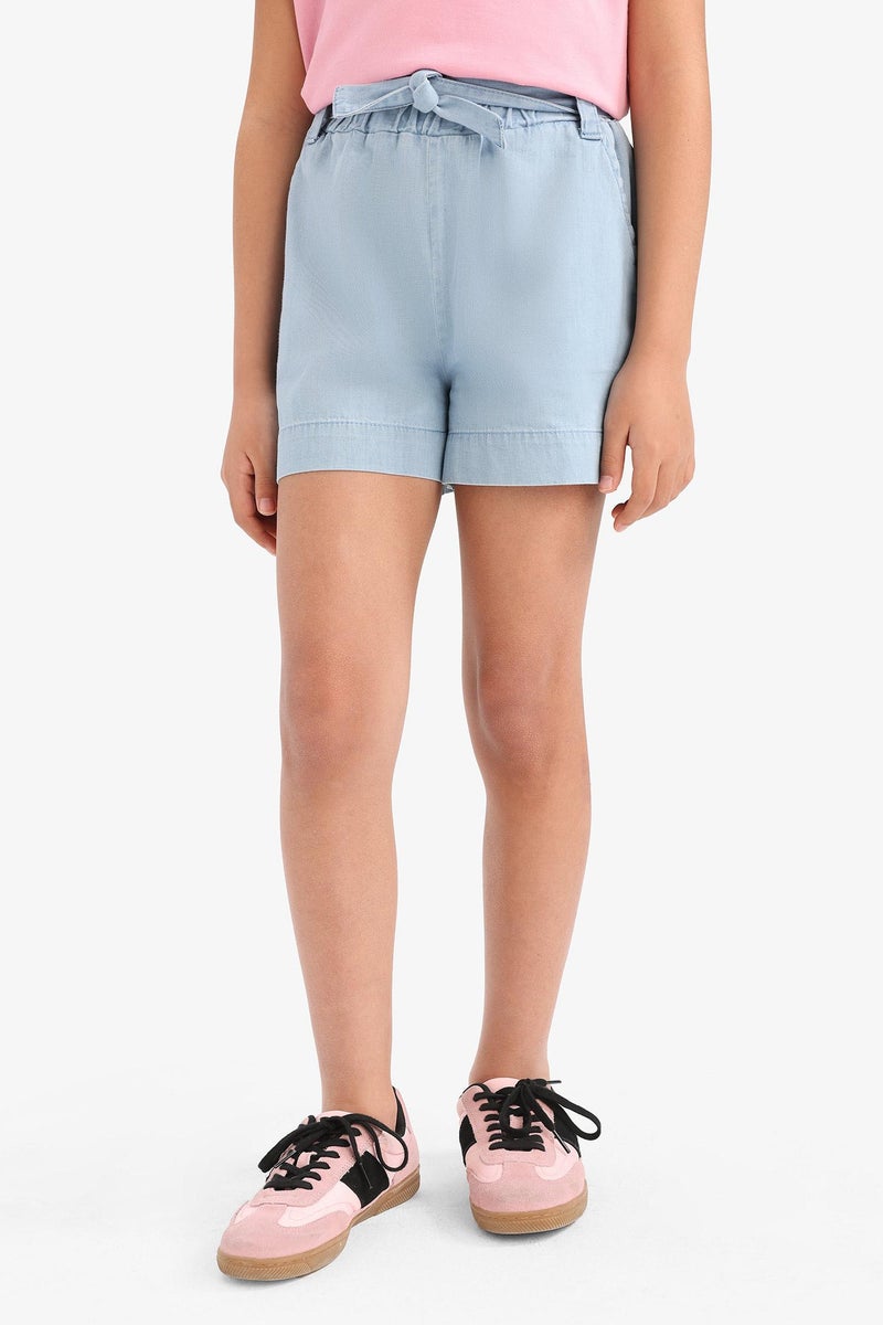 DeFacto Blue Girl Girl Denim Shorts Casual - Image 5